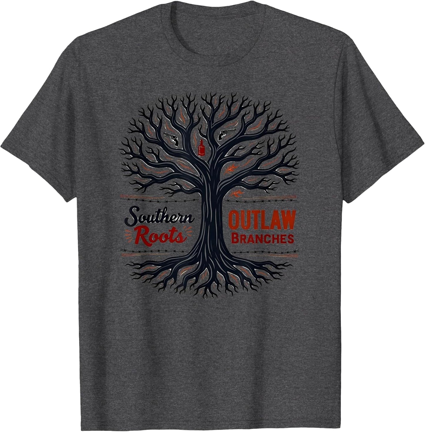 Southern Roots Outlaw Branches Hillbilly Country Graphic