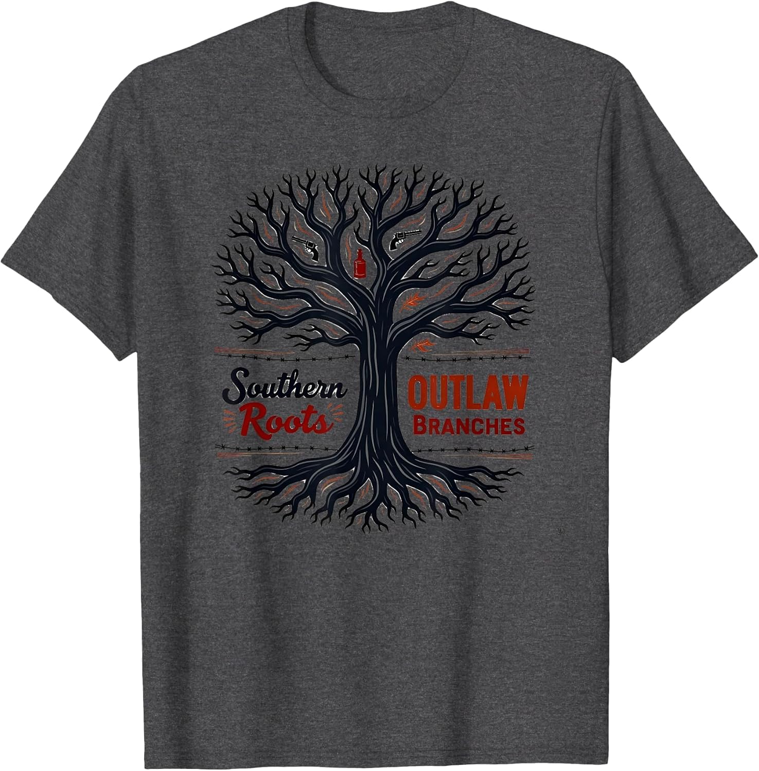 Southern Roots Outlaw Branches Hillbilly Country Graphic
