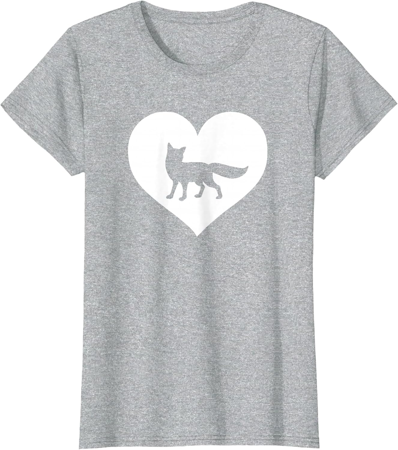 A Cute Purple or Pink Fox , Women, Heather Grey, Medium