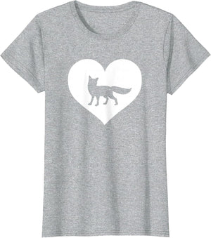 A Cute Purple or Pink Fox , Women, Heather Grey, Medium