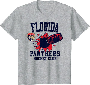 Florida Panthers Hockey Puck Burst Gray Officially Licensed