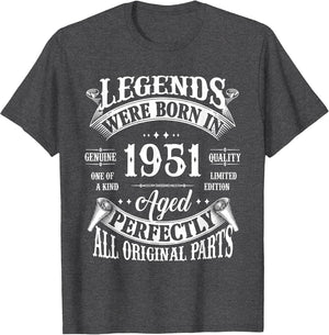 75th Birthday Shirt Vintage Born in 1951 75 Years Old B-Day