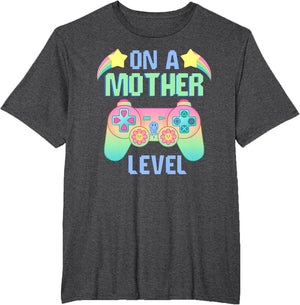 Funny Mothers Day On A Mother Level Gamer Mom Retro Gaming