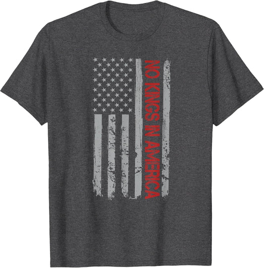 No Kings in America US Flag Vintage