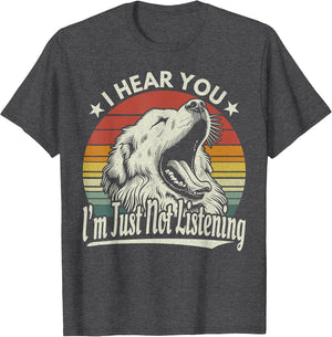 Great Pyrenees I Hear You I´m Just Not Listening Yawning Dog