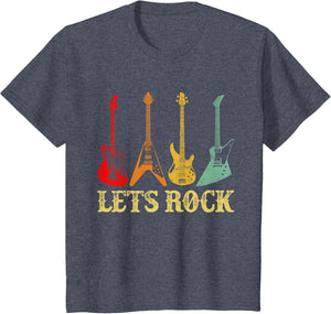 Vintage Retro Lets Rock Rock n Roll Guitar