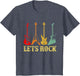Vintage Retro Lets Rock Rock n Roll Guitar