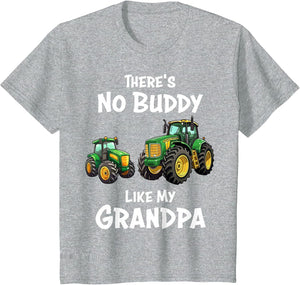 There's No Buddy Like My Grandpa Tractor Matching Family Son