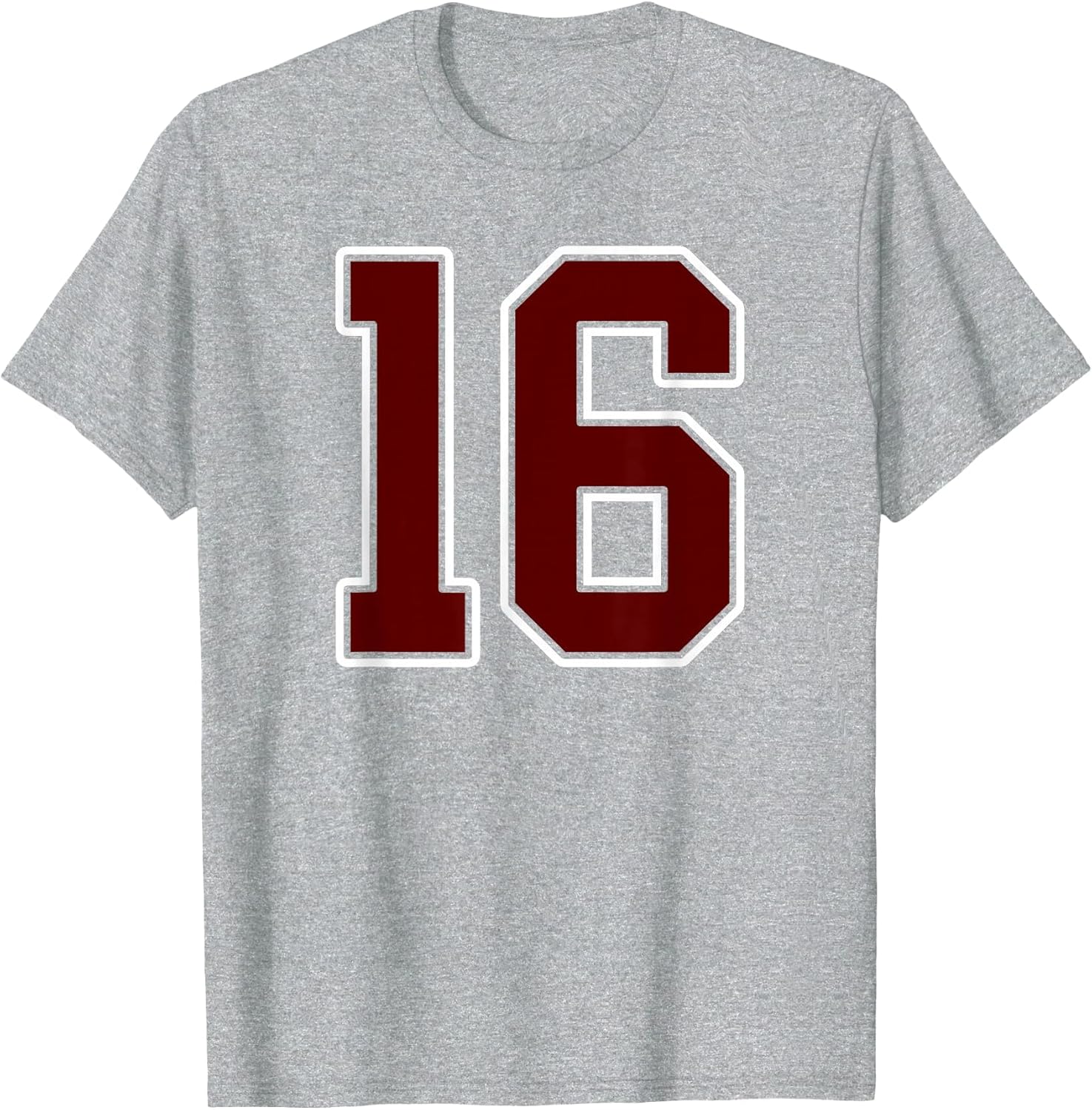 Maroon and White Number 16 Jersey Player Uniform #16 Fan