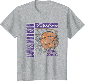 James Madison Dukes Vintage Basketball 90's Gray