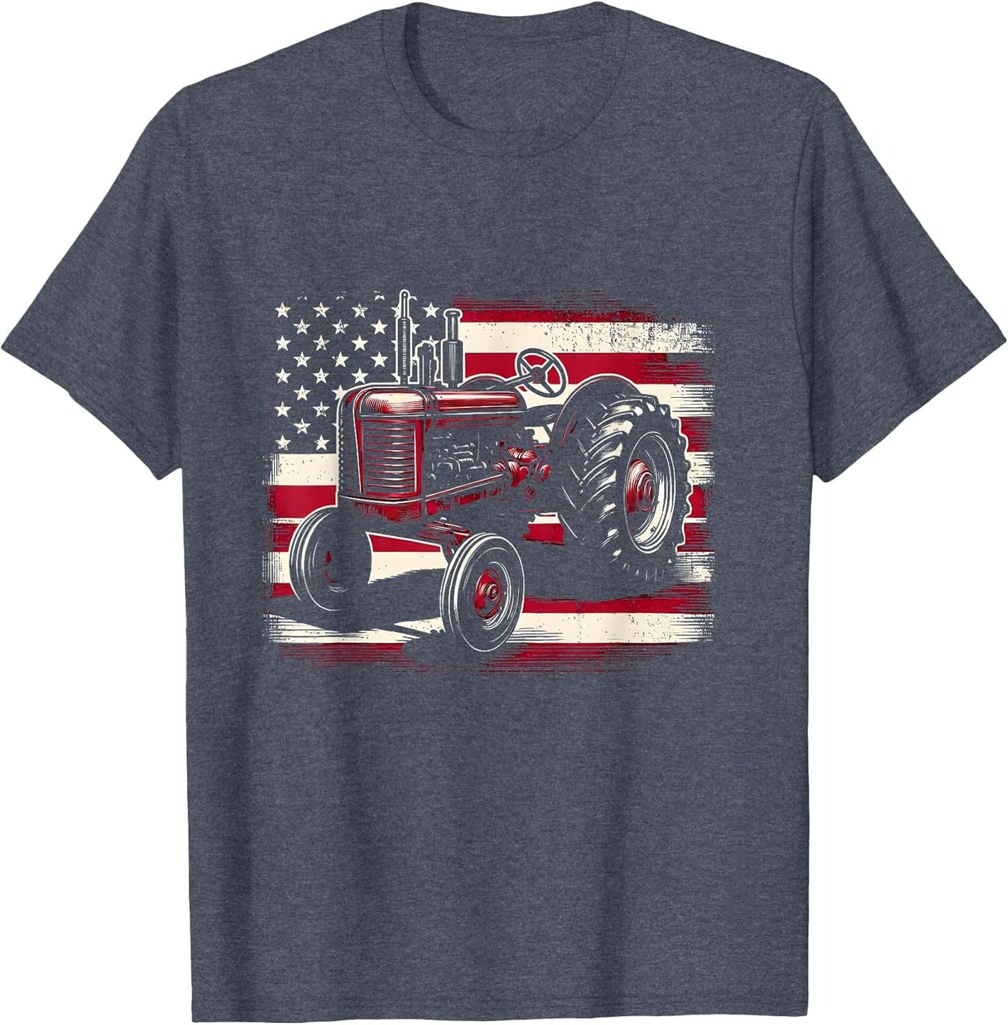 Old Farmall Cub Tractor American Flag Patriotic Farming Farm