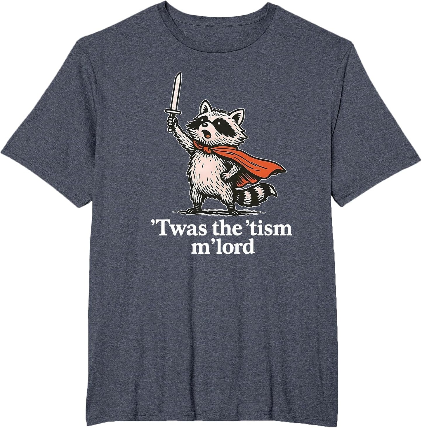 Retro 'TWAS The 'Tism M'Lord Funny Wizard Raccoon Autism Men