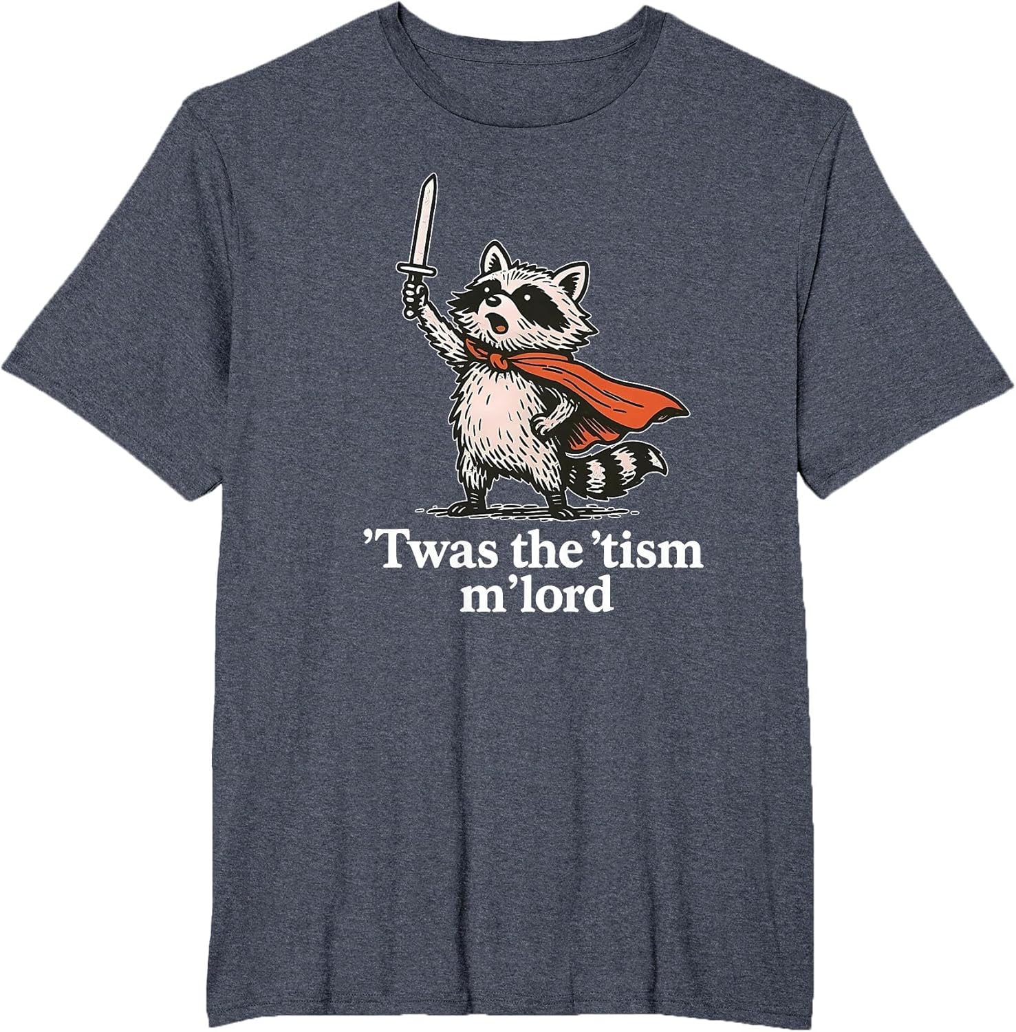 Retro 'TWAS The 'Tism M'Lord Funny Wizard Raccoon Autism Men