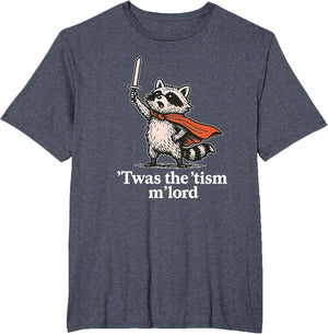 Retro 'TWAS The 'Tism M'Lord Funny Wizard Raccoon Autism Men