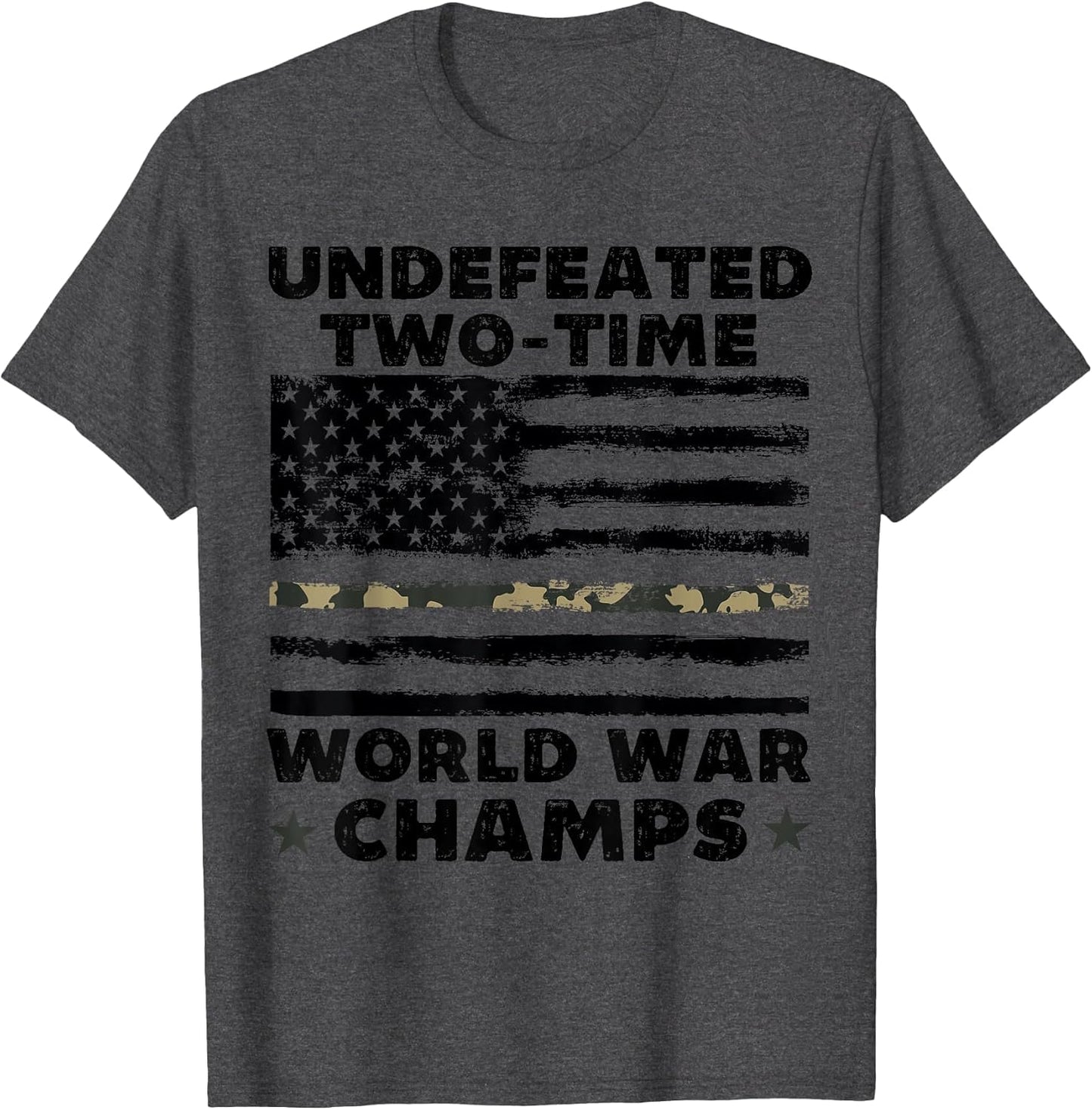 Undefeated World War Champs 4th of July American Army Flag