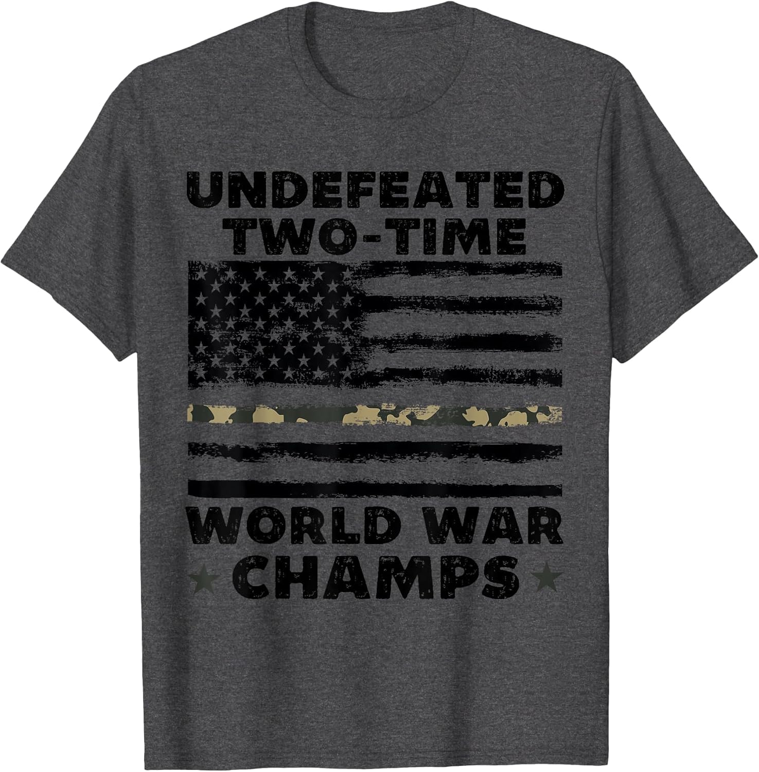 Undefeated World War Champs 4th of July American Army Flag