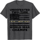 Undefeated World War Champs 4th of July American Army Flag