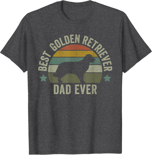 Golden Retriever Dad Dog Shirt, Funny Fathers Day Doggy