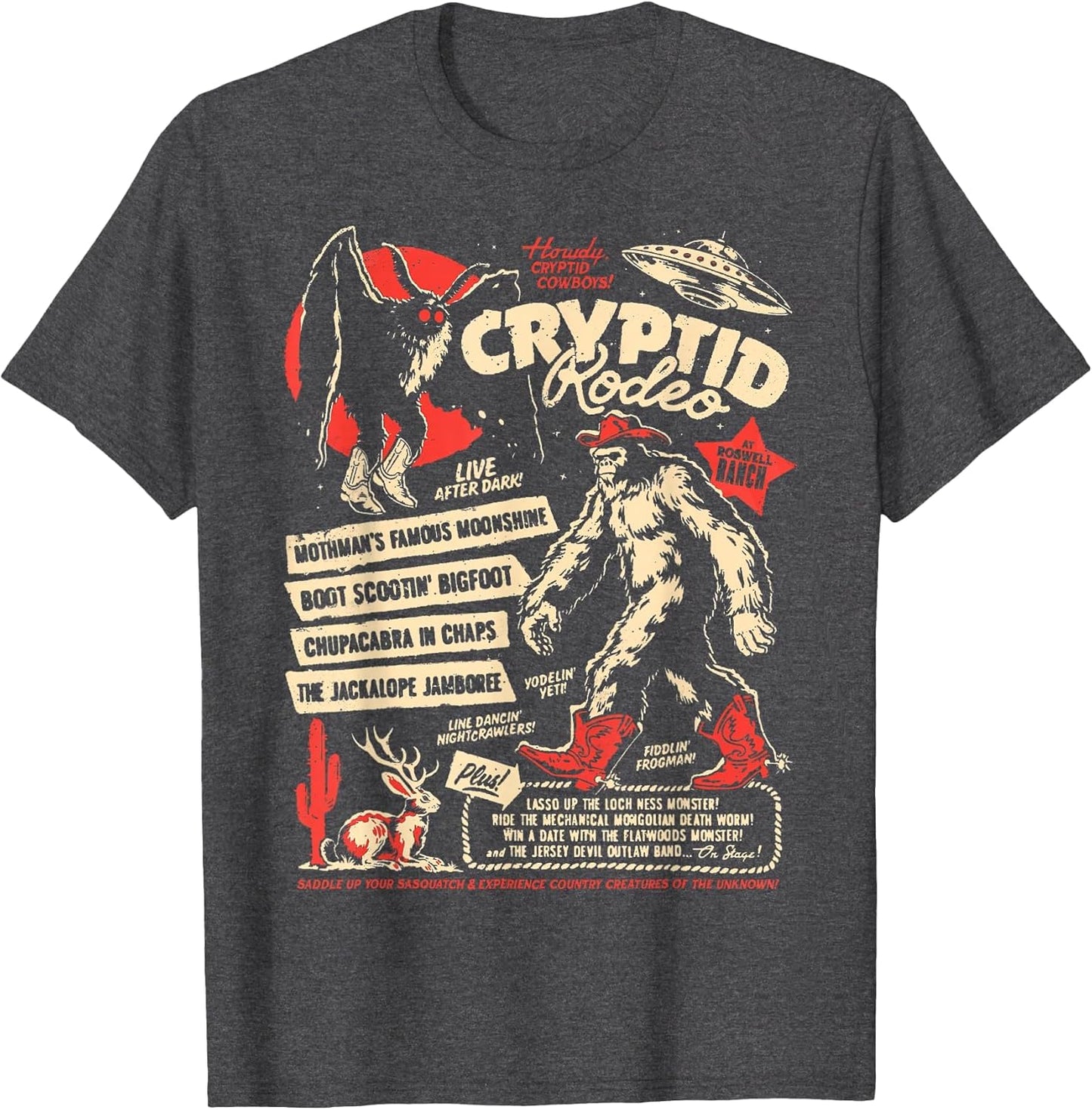 Cryptid Rodeo Mothman Chupacabra Jackalope Cowboy Halloween