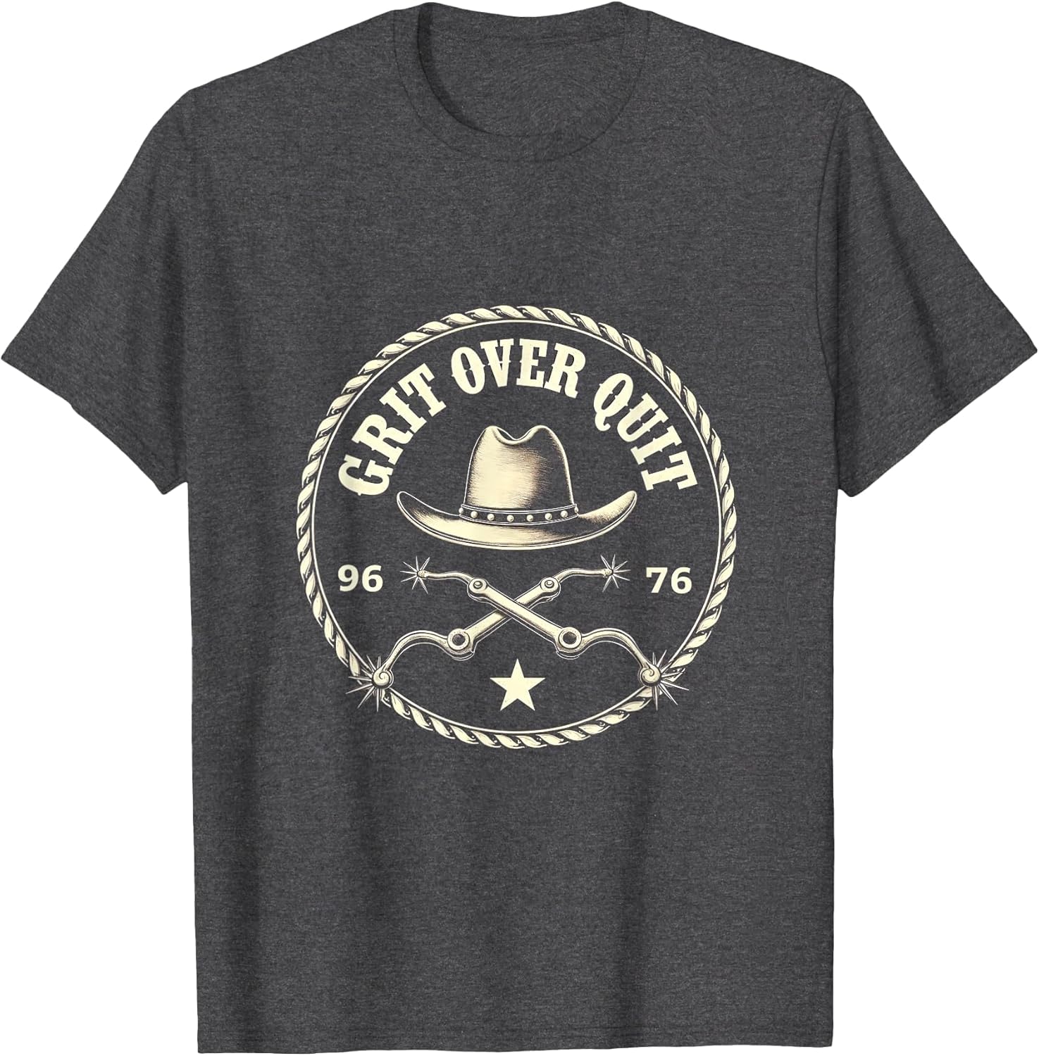 Grit Over Quit Western Cowboy Attitude Design