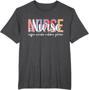 Funny Nurse Coffee Scrubs Rubber Gloves Nurse Life