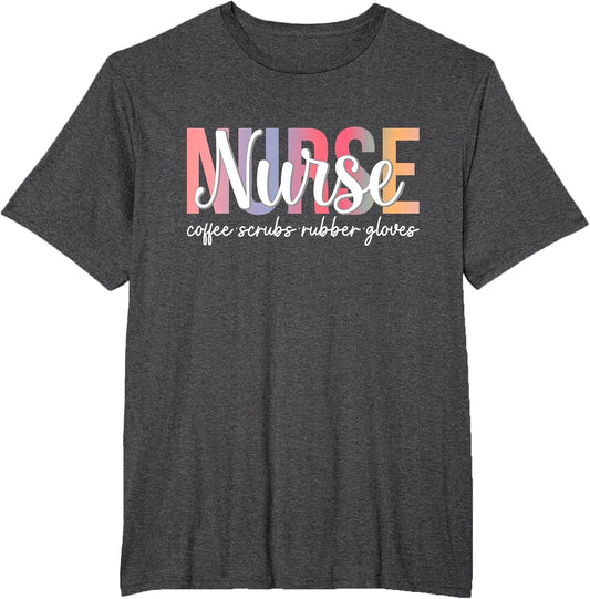 Funny Nurse Coffee Scrubs Rubber Gloves Nurse Life