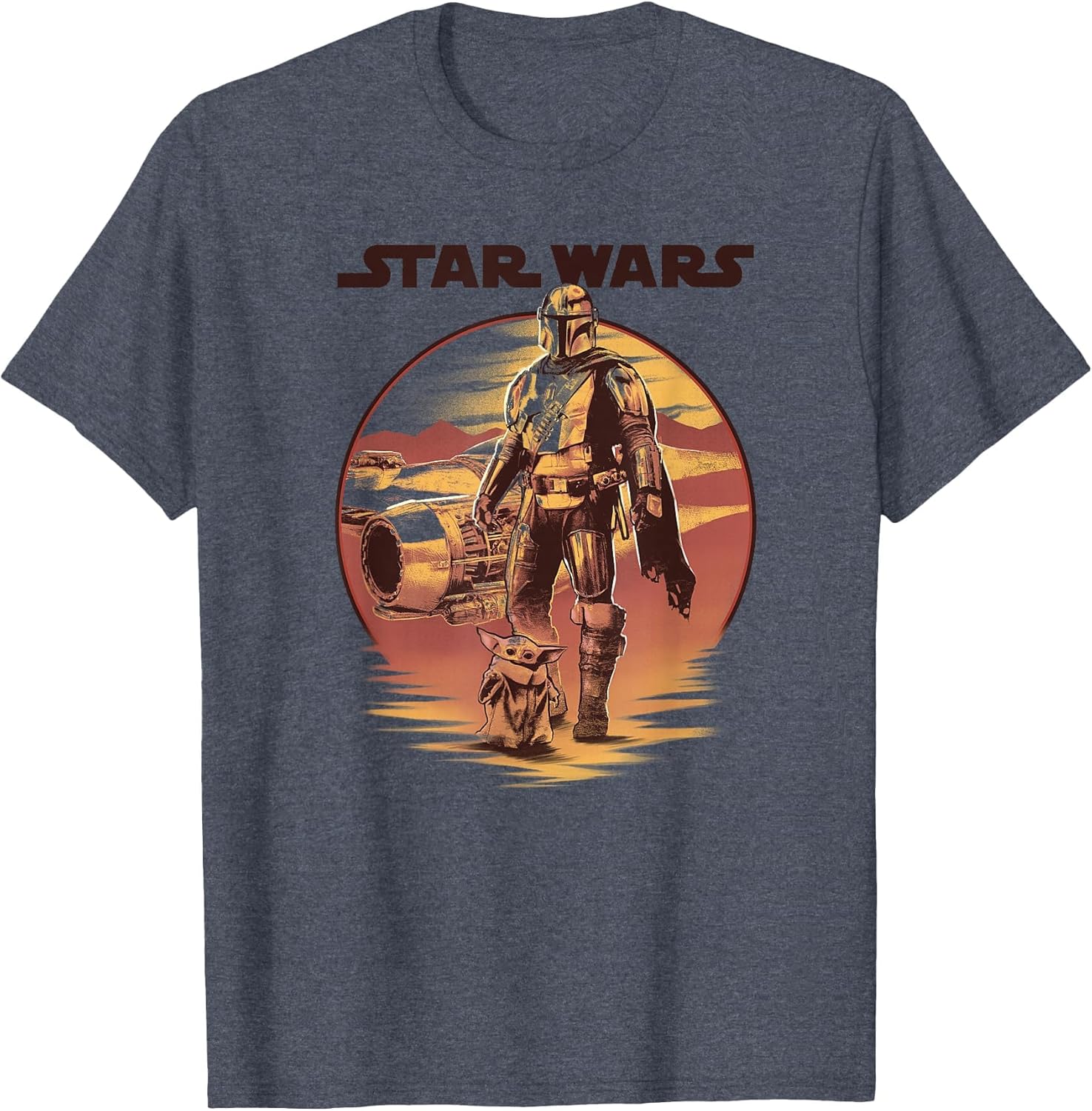 Star Wars: The Mandalorian Vintage Sunset Mando & Grogu