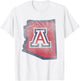 Arizona Wildcats Retro State Officially Licensed