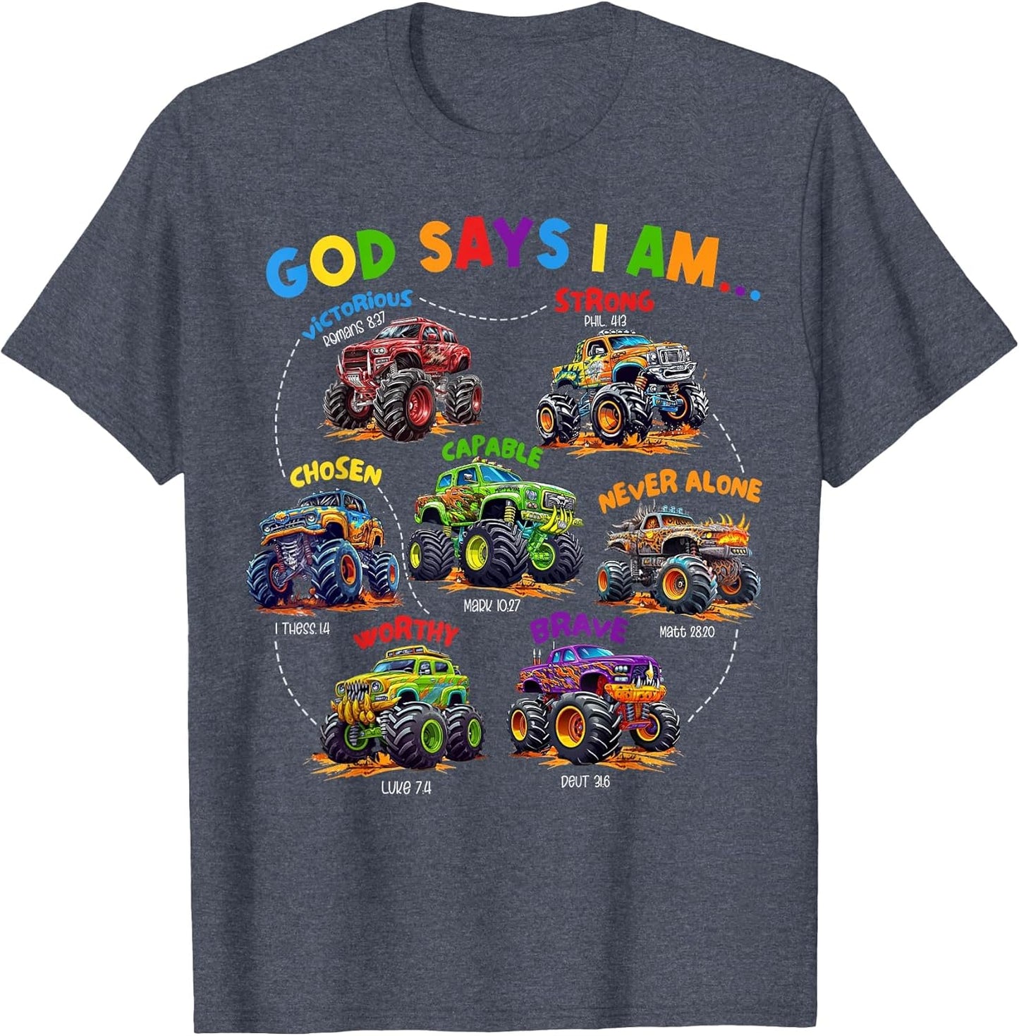 God Says I Am Monster Truck Bible Verse Religious Christian