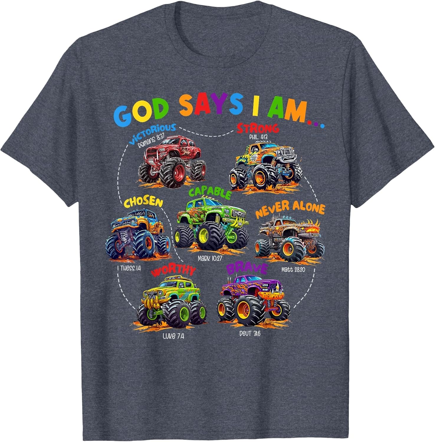 God Says I Am Monster Truck Bible Verse Religious Christian