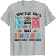 I Have Two Titles Mom Bonus Mom Messy Bun Floral Mothers Day