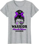 Domestic Violence Warrior Ribbon Purple Warrior Messy Bun