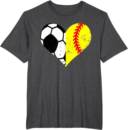 Soccer Softball Heart Funny Soccer Softball Mom