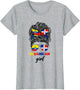 Half Dominican and Ecuadorian Ecuador Flag Girl Women Mix
