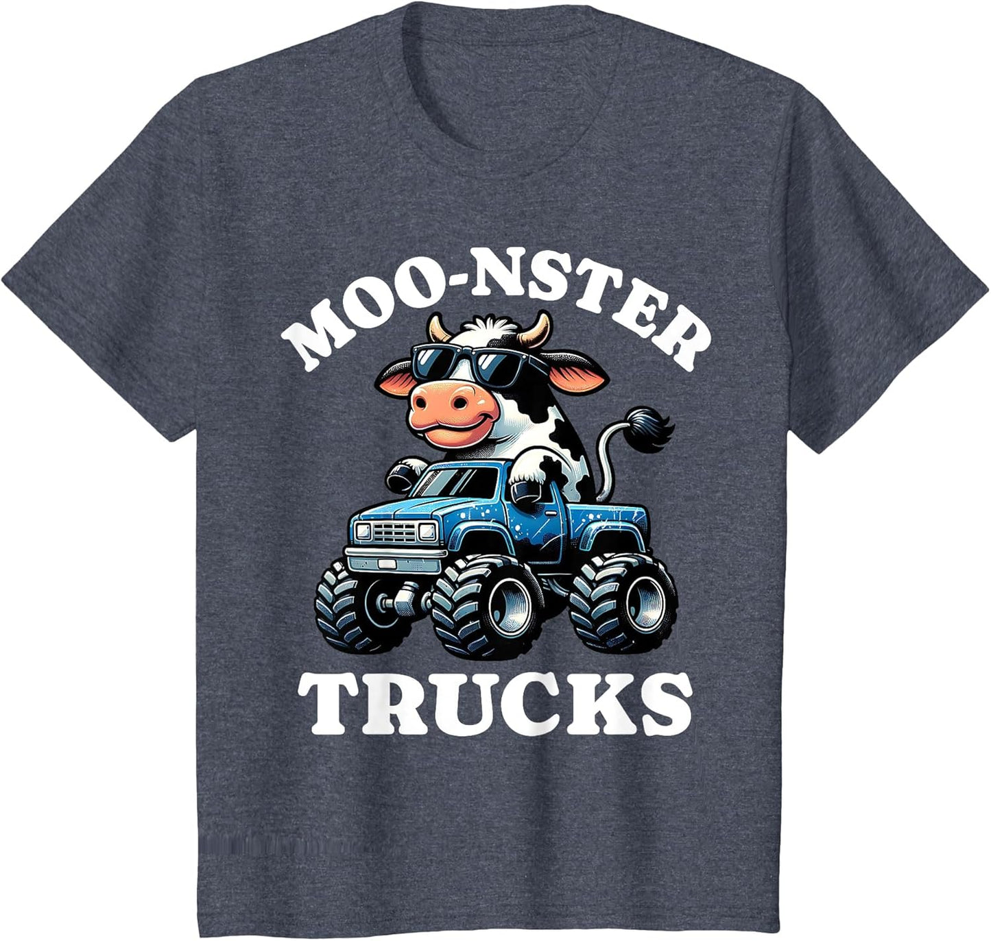 Moo Cow Monster Truck Boys Kids Farm Animals Cute Pun