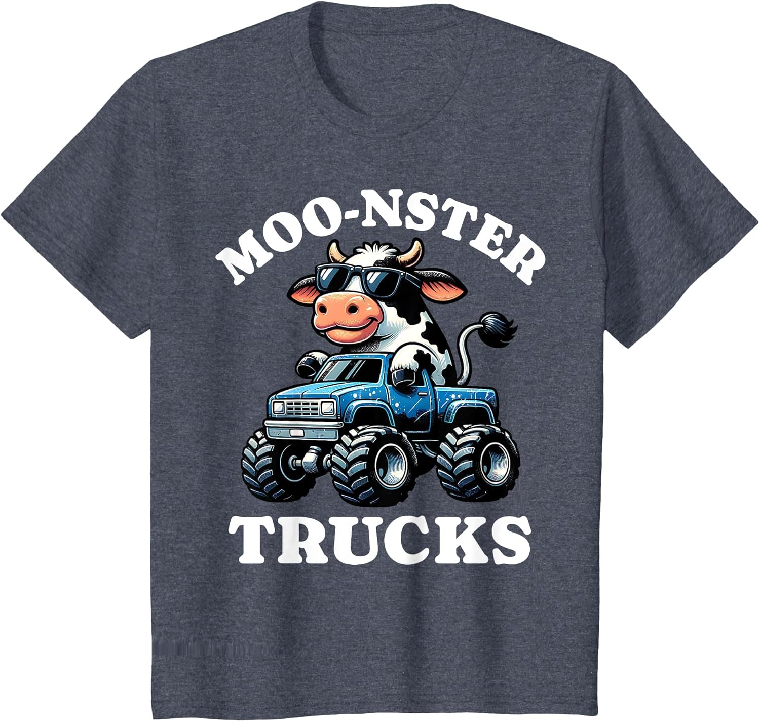 Moo Cow Monster Truck Boys Kids Farm Animals Cute Pun