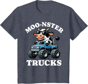 Moo Cow Monster Truck Boys Kids Farm Animals Cute Pun
