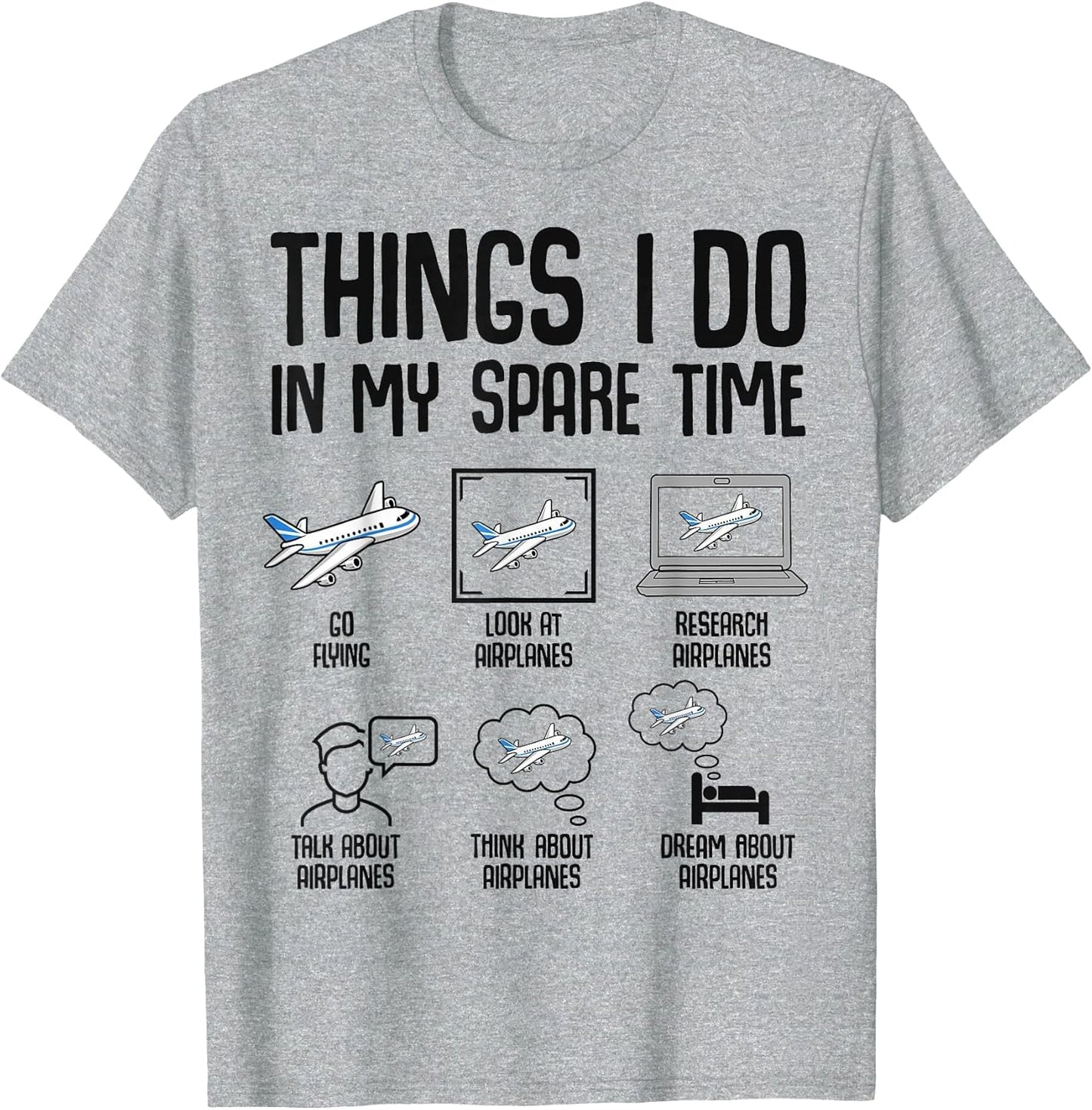 Airplane Things I Do in My Spare Time Plane Pilot Kids Men