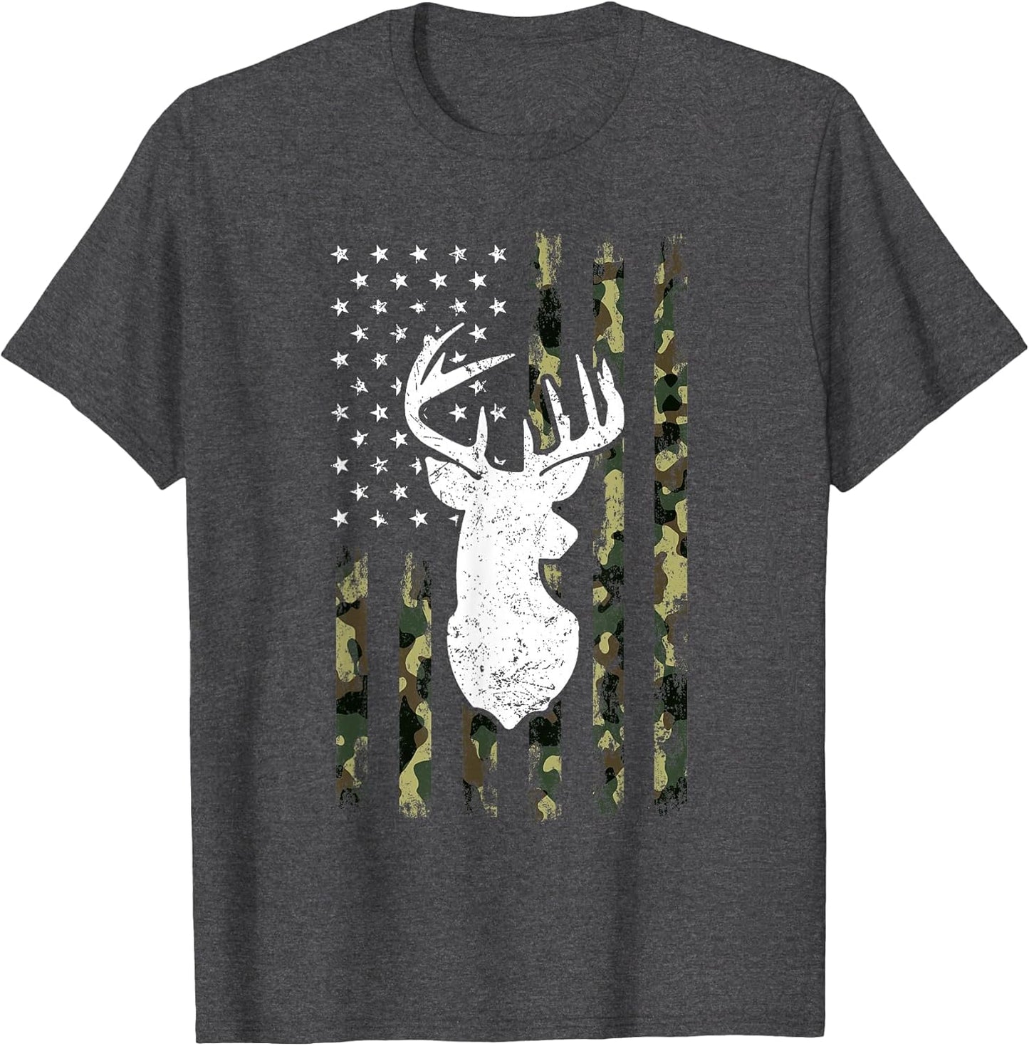 Hunting Shirt American Camouflage Flag Deer Silhouette