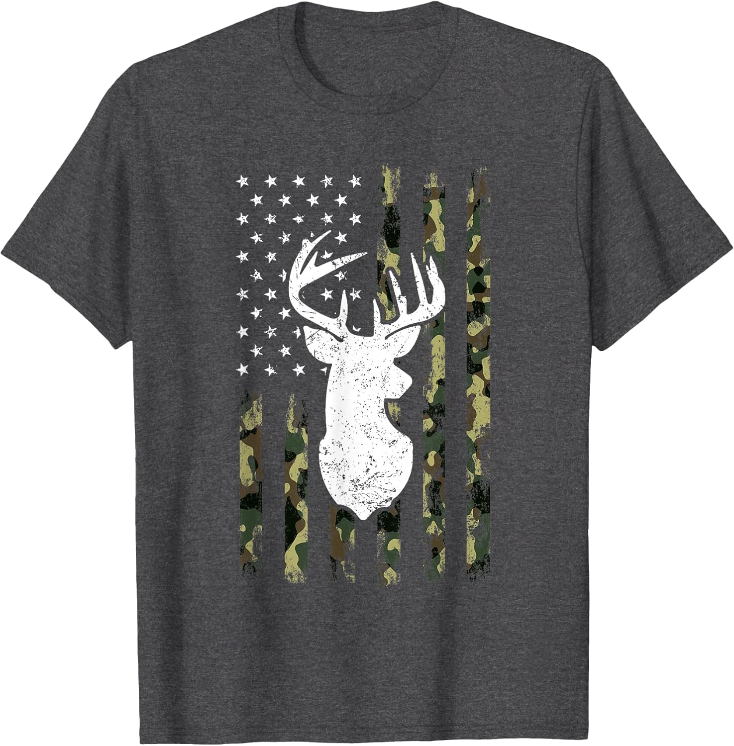 Hunting Shirt American Camouflage Flag Deer Silhouette