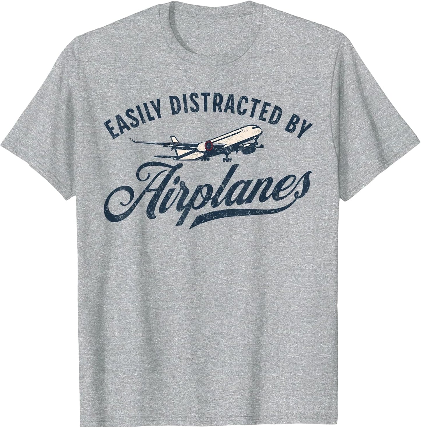 Easily Distracted by Airplanes Plane Lover Vintage Aviation