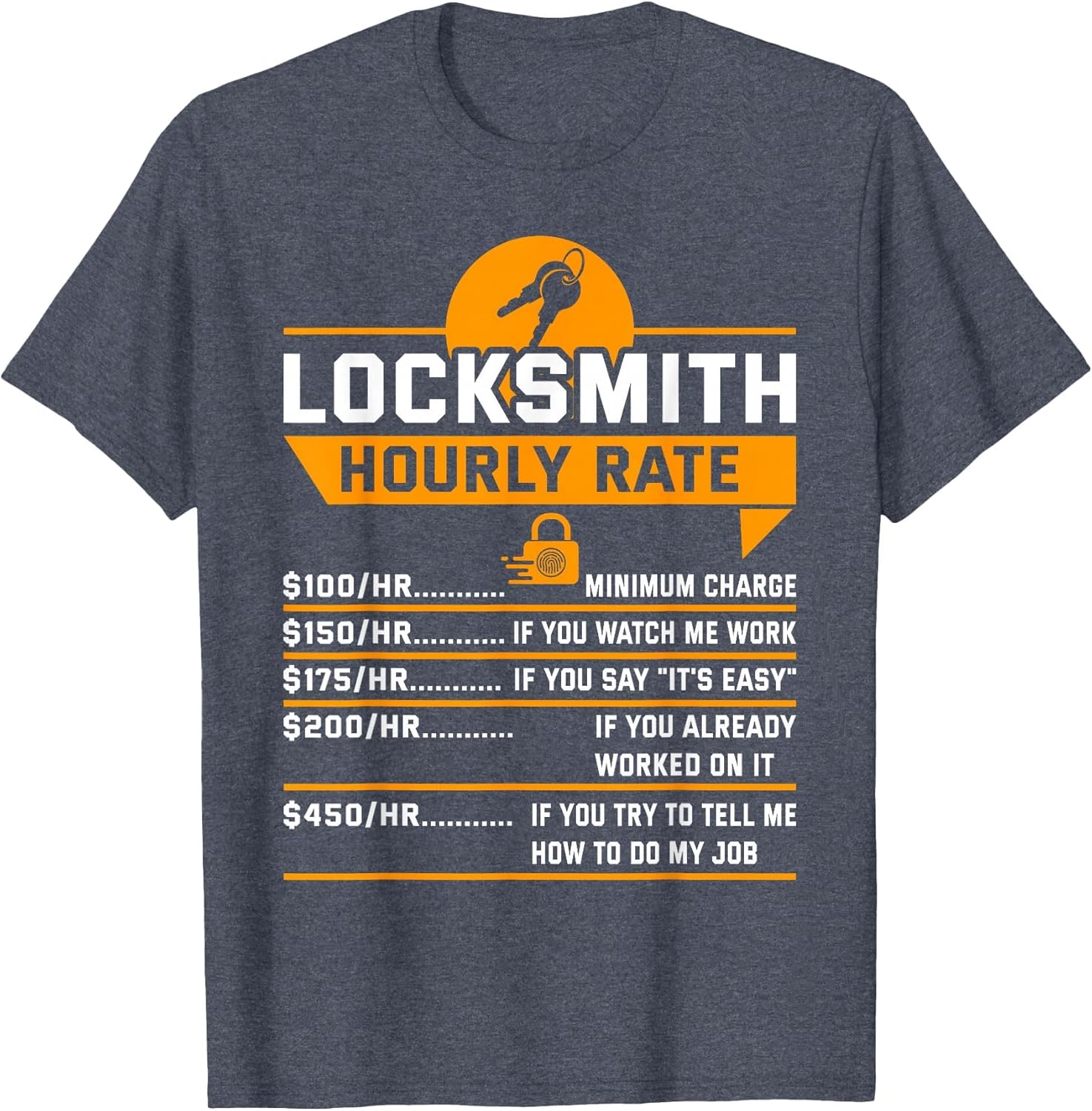 Funny Locksmith Hourly Rate Apparel for Locksmiths