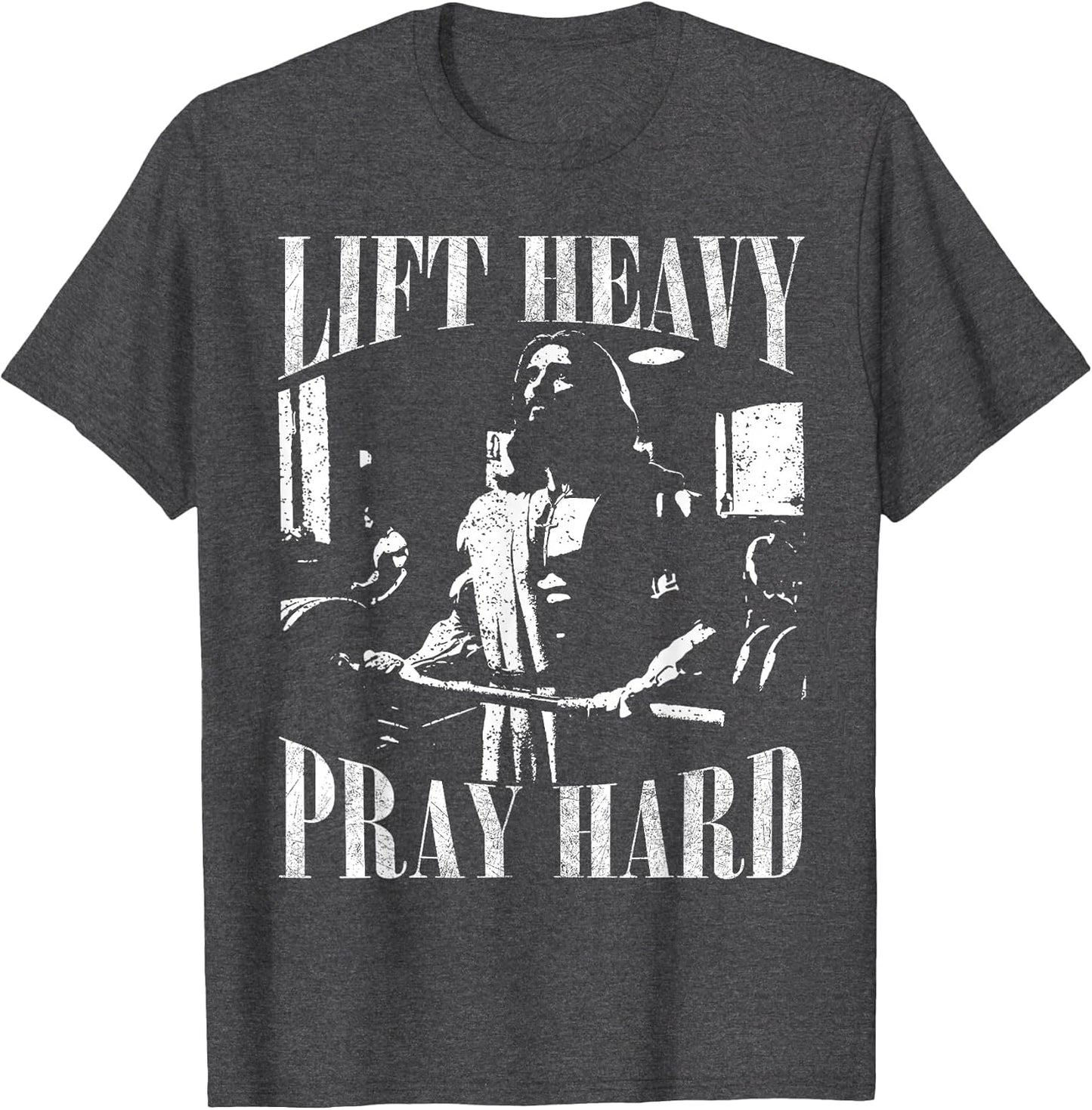 Lift Heavy Pray Hard Gym Jesus Christian for Christian