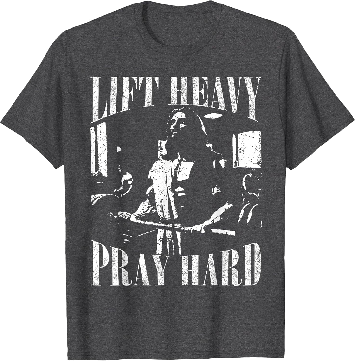 Lift Heavy Pray Hard Gym Jesus Christian for Christian