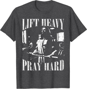 Lift Heavy Pray Hard Gym Jesus Christian for Christian