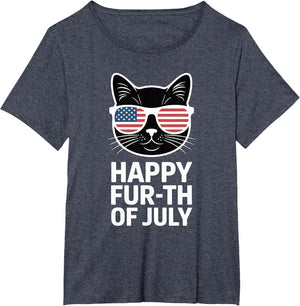 Happy Fur-th of July Cat 4th July Pun