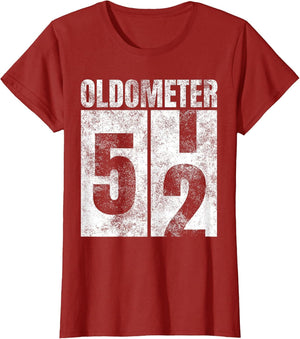 Oldometer 51-52 yrs Old Man Woman Bday Graphic 52nd Birthday