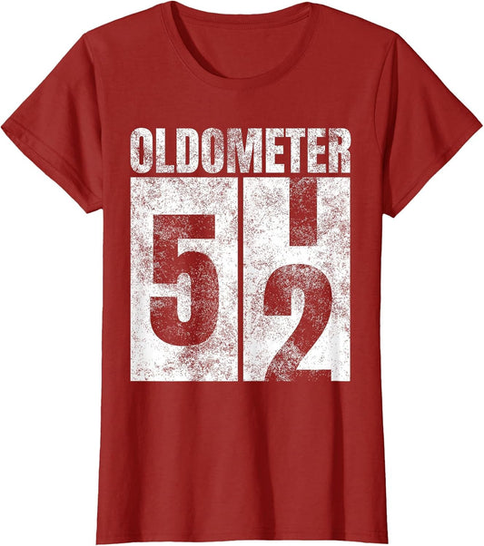 Oldometer 51-52 yrs Old Man Woman Bday Graphic 52nd Birthday