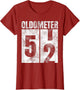 Oldometer 51-52 yrs Old Man Woman Bday Graphic 52nd Birthday