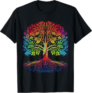 Tree Colorful Art Leaves Nature Graphic Motif Tree